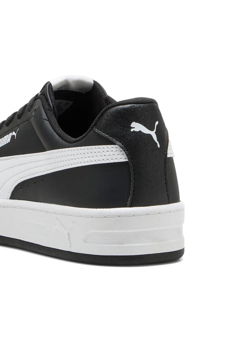 Schwarze Sneaker mit weißem Profil Court Classic Clean Puma