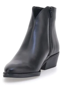 Schwarze spitze Stiefeletten aus echtem Leder PITTARELLO GLAM 4554015