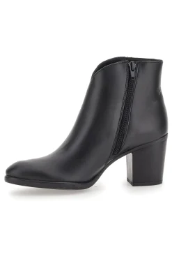 Schwarze Stiefeletten aus echtem Leder mit Blockabsatz PITTARELLO GLAM 4566400