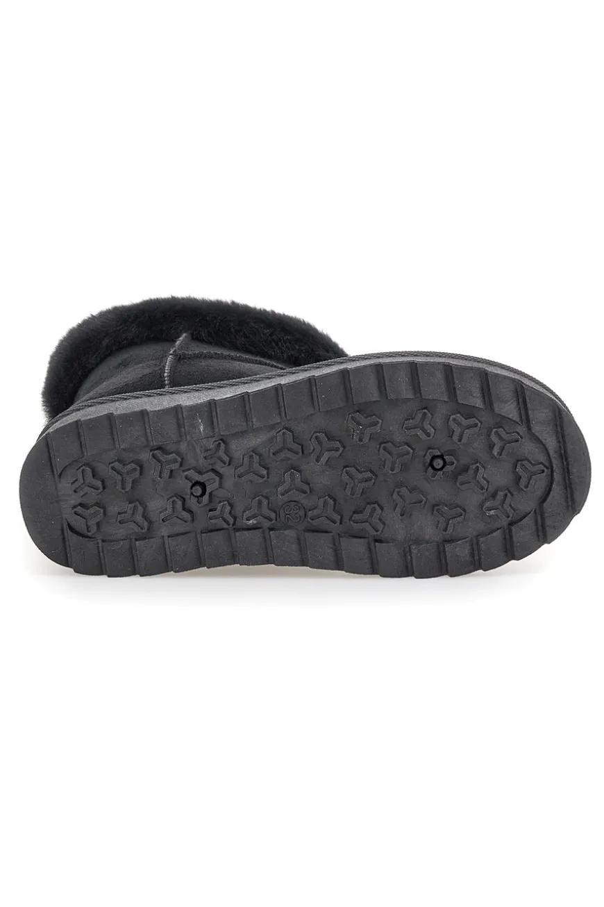 Schwarze Stiefeletten „Love“ PK1643A von Pittarello mit Pelzbesatz