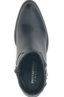 Schwarze Stiefeletten mit Absatz und Gürtel-Detail Pittarello Capsule BT24186003