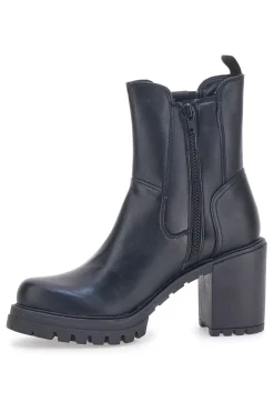 Schwarze Stiefeletten mit Absatz Prima Riga 46001
