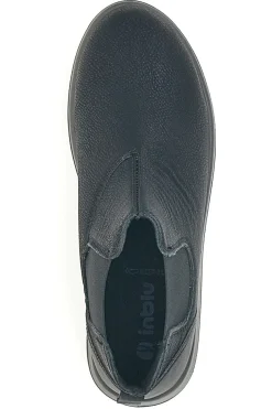 Schwarze Stiefeletten mit Hammerschlageffekt INBLU WG059014