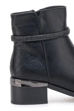 Schwarze Stiefeletten mit mittlerem Absatz GIAN MARCO VENTURI TR0305