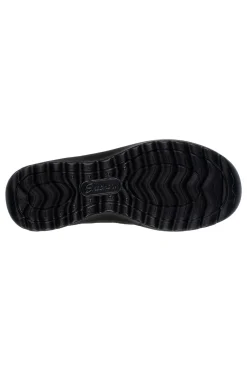 Schwarze Stiefeletten mit Reißverschluss und Memory Foam Skechers Lovely Vibe Fall In Bloom