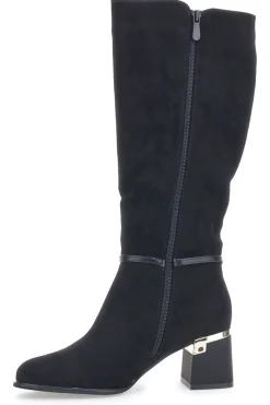 Schwarze Stiefel mit Absatz The First 393