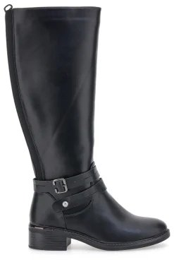 Schwarze Stiefel mit Obermaterial mit elastischen Einsätzen The First 9E90222