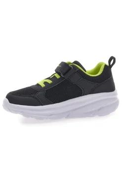 Schwarze und gelbe Sneakers mit Klettverschluss und elastischen Schnürsenkeln CHAMPION HRO B PS Low Cut Schuh