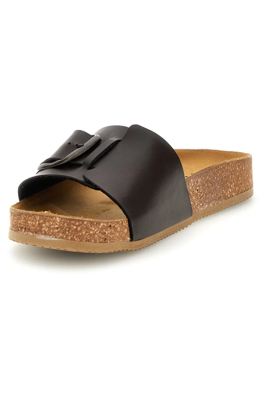 Schwarz Hausschuhe mit Schnalle Pittarello tierra 335A1100SR