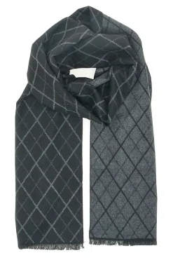 Sciarpa Nero e Grigio Double Face Gianmarco Venturi 61027