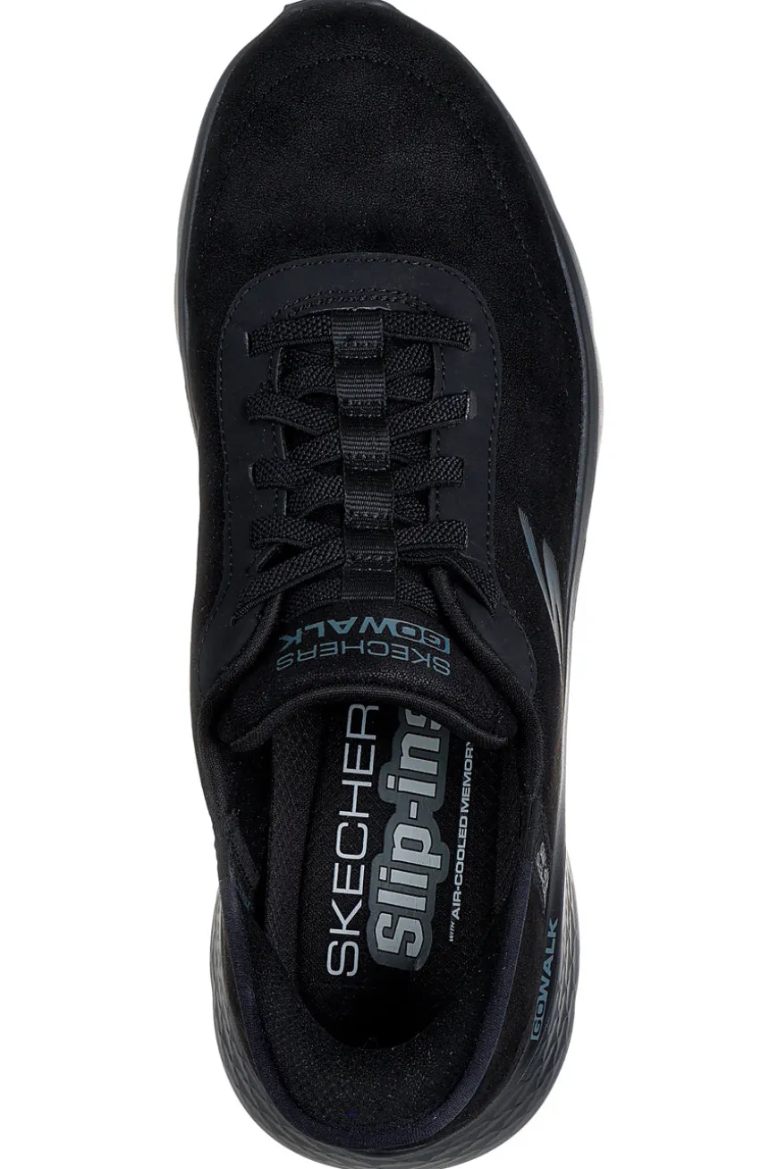Skechers GO WALK FLEX SMOOTH MOTION – flexible schwarze Slip-On-Sneaker