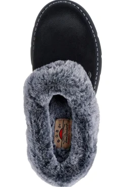 Skechers – Keepsakes Lite Cozy Blend – Pantoletten mit schwarzem Kunstfellfutter