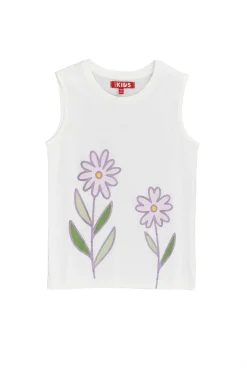 Smanicato Bianco con Fiori Pitt Kids 05052