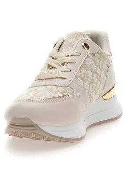 Sneaker beige con dettagli oro Laura Biagiotti 9625