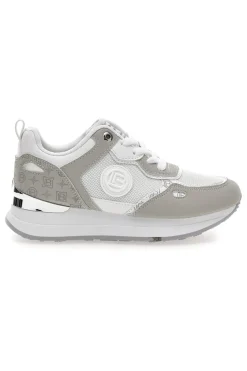 Sneaker bianca e grigia con inserti argento Laura Biagiotti 9623