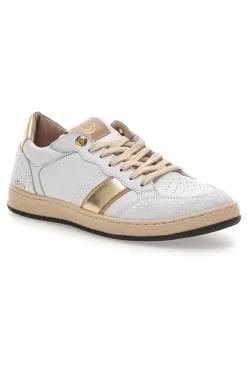 Sneaker bianca in vera pelle con dettagli oro Pittarello Capsule Kelly