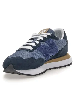 Sneaker blu inserti in pelle New balance M2374EK