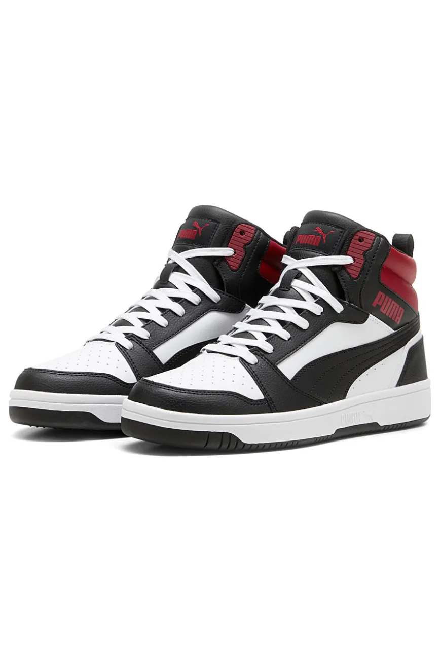 Sneakers Alte Bianche con dettagli neri e rossi Puma Rebound V6 39232624