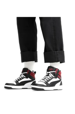 Sneakers Alte Bianche con dettagli neri e rossi Puma Rebound V6 39232624