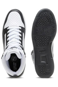 Sneakers alte bianche e nere Puma Rebound V6
