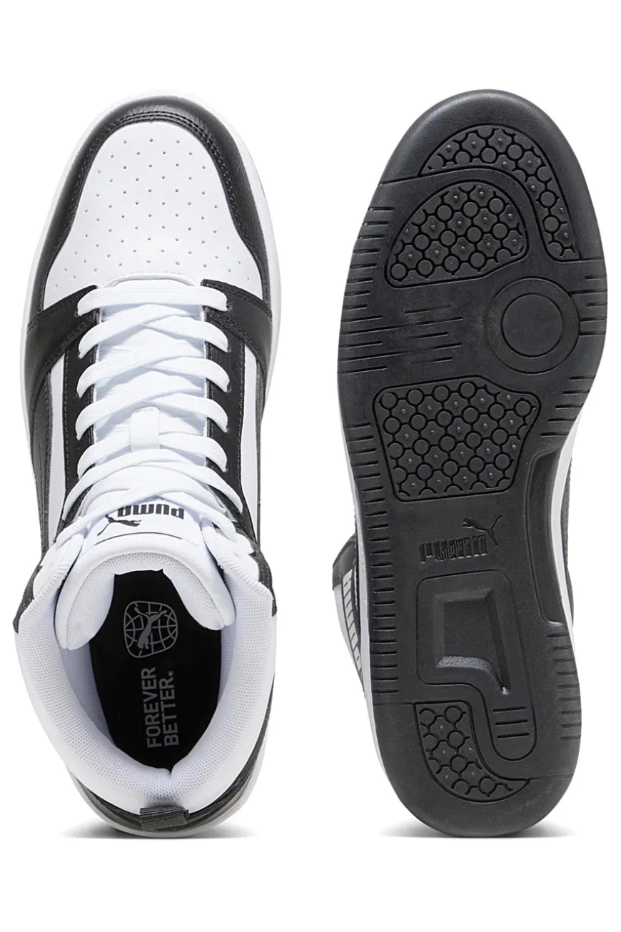Sneakers alte bianche e nere Puma Rebound V6
