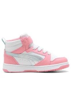 Sneakers alte bianche e rosa Puma Rebound V6 Mid Space Belle AC+PS