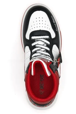 Sneakers Alte Bianche e Rosse Sweet Years 8580