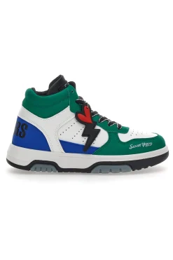 Sneakers Alte Bianche e Verdi Sweet Years 8580