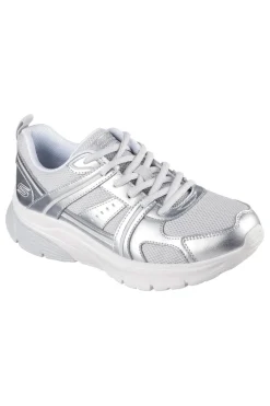 Sneakers argento con inserti in mesh Skechers Bobs Vamos