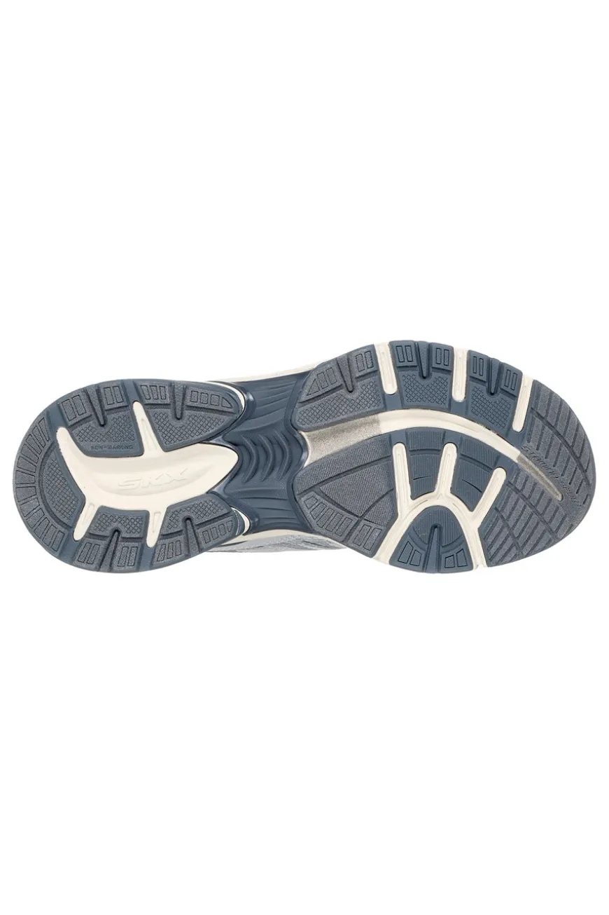 Sneakers argento con inserti silver e calzata facilitata Skechers Stamina Sport Slip-ins