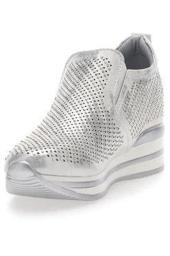 Sneakers Argento con Platform Dame Rose 851201