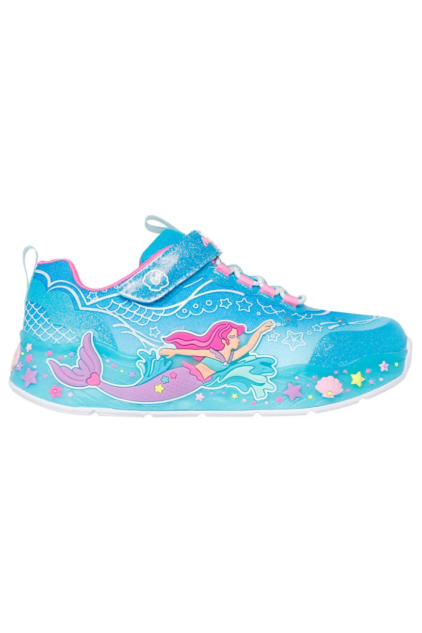 Sneakers Azzurre e Rosa Con Luci Skechers S-Lights Mermaid Dreams