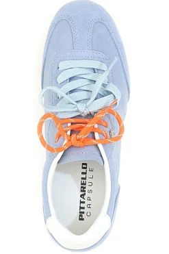 Sneakers azzurre in vera pelle con doppi lacci Pittarello Capsule BT251278010