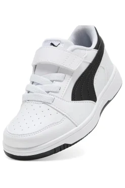Sneakers bambino bianche e nere Puma Rebound V6 Lo AC+ PS