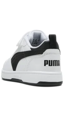 Sneakers bambino bianche e nere Puma Rebound V6 Lo AC+ PS