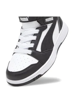 Sneakers bambino bianche e nere mid Puma Rebound V6 Mid AC+ PS