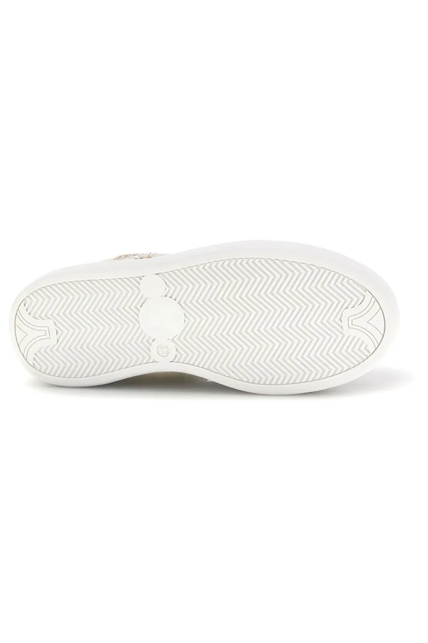 Sneakers beige con fiori e suola platform Laura Biagiotti L9952C9761