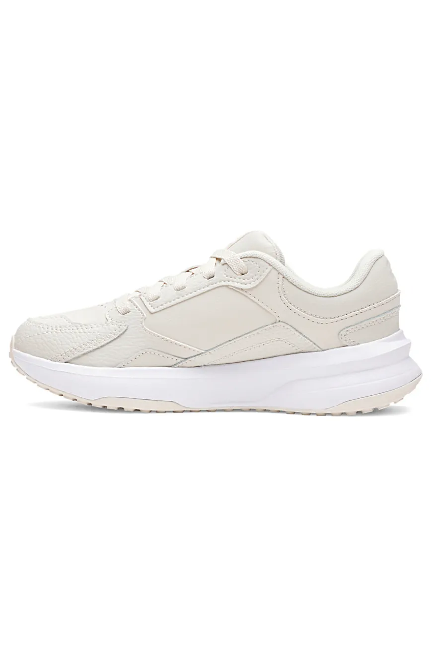 Sneakers beige con inserti in pelle e suola ammortizzata Under Armour Edge Leather