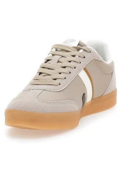 Sneakers Beige Con Lacci Cotton Belt Leopard