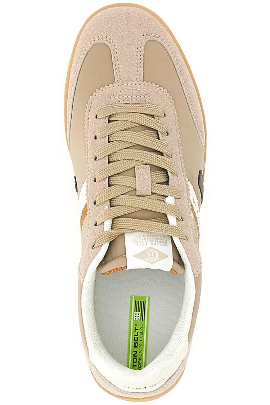 Sneakers Beige Con Lacci Cotton Belt Leopard