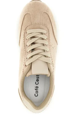 Sneakers beige con lacci e design minimal Café cost 65BL07241