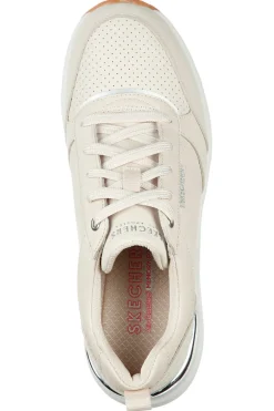 Sneakers beige con tomaia traforata e Memory Foam Skechers Billion Subtle Spots