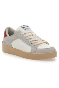 Sneakers beige e bianche con inserti a contrasto Gas NIKA MIX