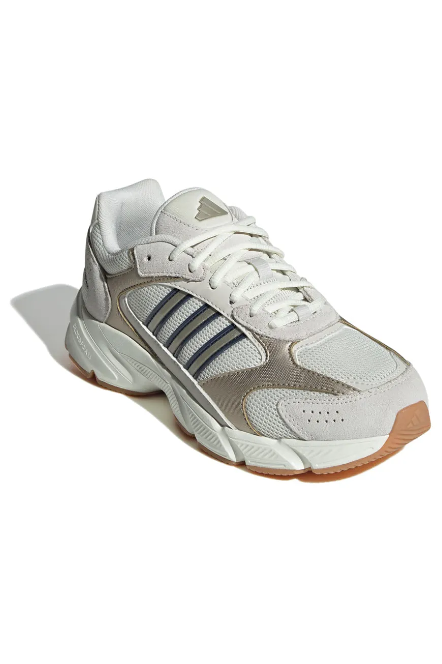 Sneakers beige in mesh con dettagli argento e suola Cloudfoam Adidas Crazychaos 2000