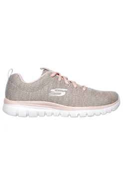 Sneakers beige in mesh leggere con memory foam Skechers Graceful Twisted Fortune