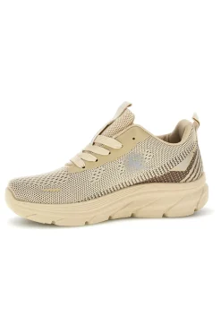 Sneakers beige in mesh traspirante Canguro CA1267