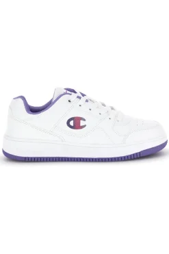 Sneakers bianca dettagli viola Champion RD18 Low G GS