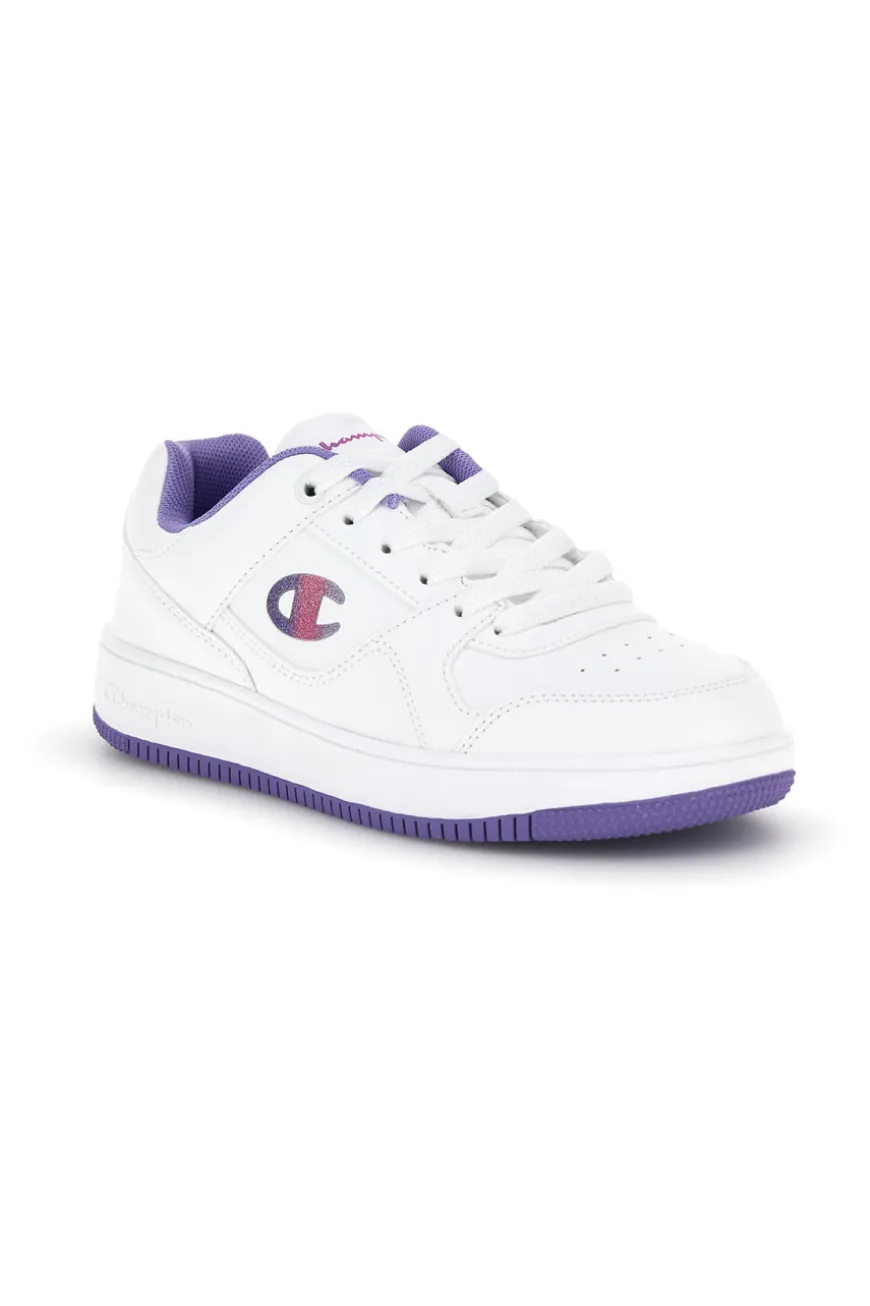 Sneakers bianca dettagli viola Champion RD18 Low G GS
