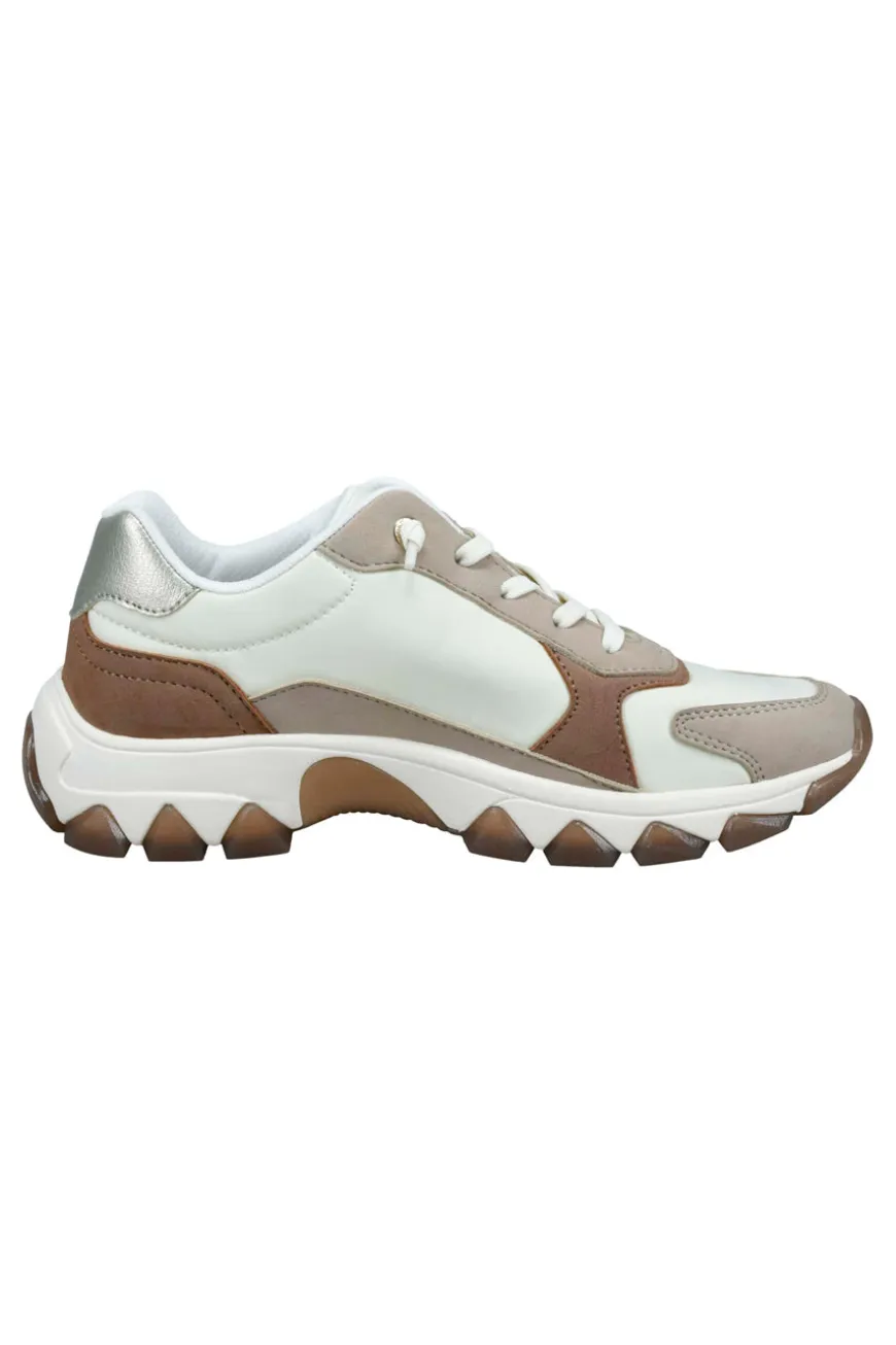 Sneakers Bianche Beige e Cuoio Bagatt D45AJL015569