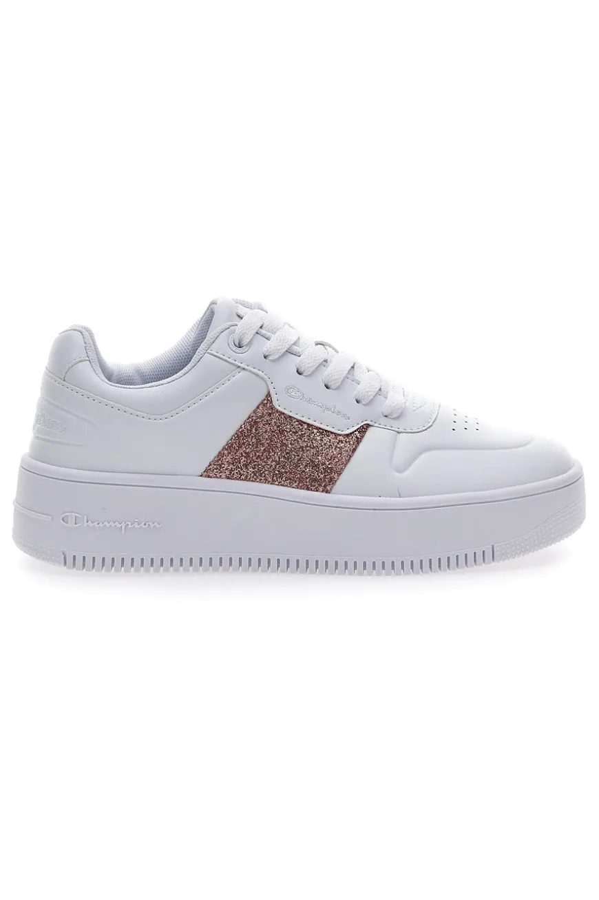 Sneakers Bianche Champion Rebound Platform Sparkle